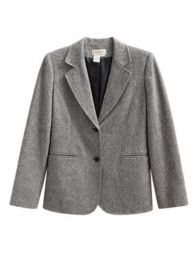 Chadwicks Gray Herringbone structured coat jacket 4p Y2K